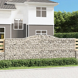 vidaXL Panier de gabions arqué - Argenté