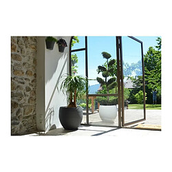 EDA Plastiques Pot à Fleurs Egg - Gris Anthracite