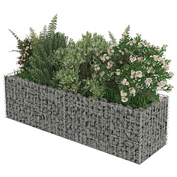 Acheter vidaXL Lit surélevé à gabion - Acier galvanisé