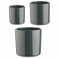 Ibergarden Set de pots Cylindre 3 Pièces Anthracite