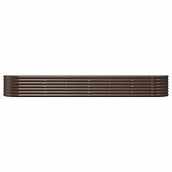 Avis vidaXL Lit surélevé de jardin Acier Marron