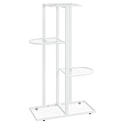 VIDAXL Support pour plantes 4 niveaux - 43x22x76 cm - Blanc