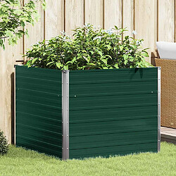 vidaXL Jardinière Acier galvanisé 100x100x77 cm Vert