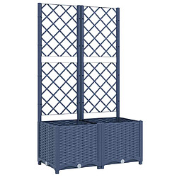 vidaXL Jardinière avec treillis 8720286875995 - Bleu gris