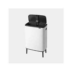 Poubelle 2x30l blanc - 130601 - BRABANTIA pas cher