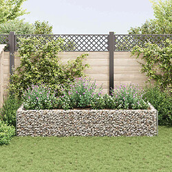 vidaXL Lit surélevé à gabion Acier 270x90x50 cm