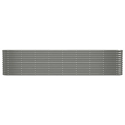 Avis vidaXL Lit surélevé de jardin - 332x40x68 cm - Gris acier