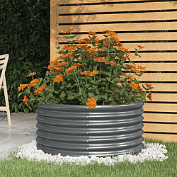 vidaXL Jardinière Acier Anthracite 80x80x36 cm