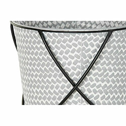 DKD Home Decor DKD Set de Pots Métal Carré - Noir/Gris (2 Unités)