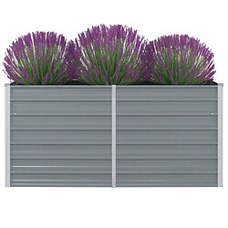 vidaXL Jardinière rectangulaire en acier galvanisé
