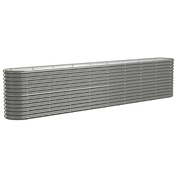 vidaXL Lit surélevé de jardin - 332x40x68 cm - Gris acier