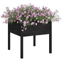 Avis vidaXL Jardinières - Noir Bois de pin massif