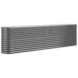 vidaXL Lit surélevé - Anthracite - Acier