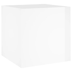 vidaXL Jardinière - Bois d'ingénierie blanc brillant