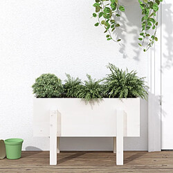 vidaXL Jardinière Blanc 62 cm Bois de pin