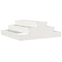vidaXL Jardinière Bois de Pin - Blanc