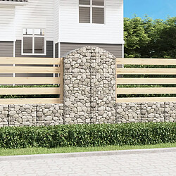 vidaXL Panier de gabions arqué - Fer galvanisé