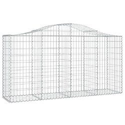 vidaXL Panier à gabions arqué