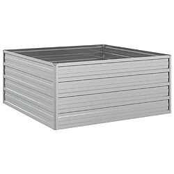 vidaXL Lit surélevé 100x100x45 cm - Argenté