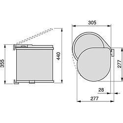Poubelle & corbeille d'intérieur Emuca