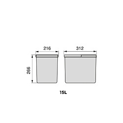 Emuca Recycle - Gris anthracite pas cher