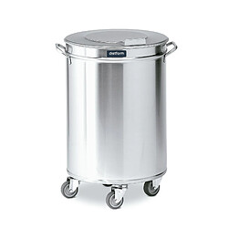 Distform Poubelle à 3 Roulettes 50-95L