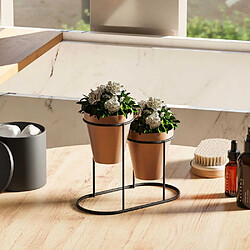 Hanah Home Cache-pots métalliques cuivrés (2 pots)