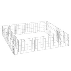 vidaXL Lit surélevé à gabion vidaXL 100x100x20 cm