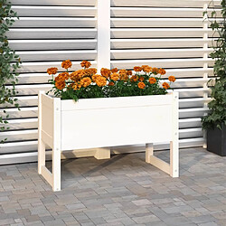VidaXL Jardinière - Blanc 78x40x52 cm Bois massif de pin
