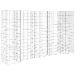 VIDAXL Jardinière à gabion H - Fil d'acier
