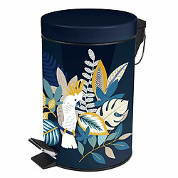 Paris Prix Poubelle Pédale 3L Imprimé Bleu