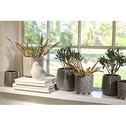 Paris Prix Cache-Pot en Céramique Uni 16cm - Gris