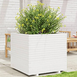 vidaXL Jardinière - Blanc Bois de pin massif