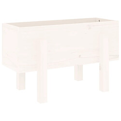 vidaXL Jardinière Blanc 62 cm Bois de pin