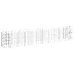 vidaXL Lit surélevé - Gabion fer galvanisé