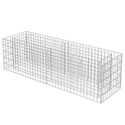 Avis vidaXL Lit surélevé à gabion - Acier galvanisé