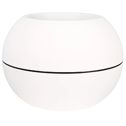 Riviera Pot en plastique boule effet granit - Blanc