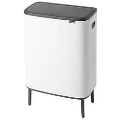BRABANTIA Poubelle Bo Touch Bin - 2x30 L - Blanc