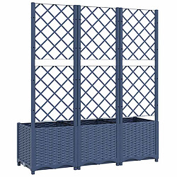 Acheter Vidaxl Jardinière avec treillis - Bleu gris