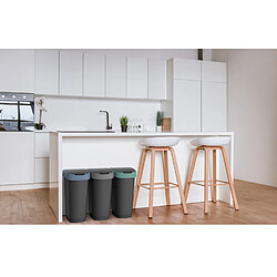 Acheter Rotho Twist Poubelle Swing - 10 L Noir/Bleu Foncé