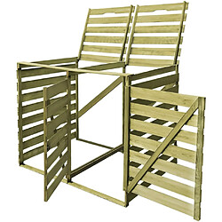 vidaXL Abri Poubelle Double 240 L - Bois