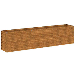 vidaXL Lit surélevé Acier Corten