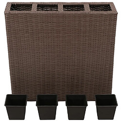 vidaXL Lit surélevé de jardin avec 4 pots