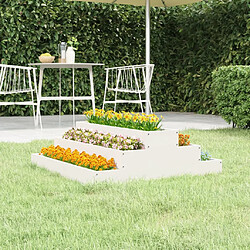 vidaXL Jardinière Bois de Pin - Blanc