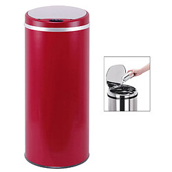 Poubelle automatique 42l rouge mat - BAT-42LI RED - Soho - KITCHEN MOVE