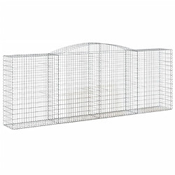 vidaXL Panier de gabions - Arqué 400x50x140/160 cm