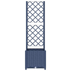 Acheter vidaXL Jardinière avec treillis - Bleu gris