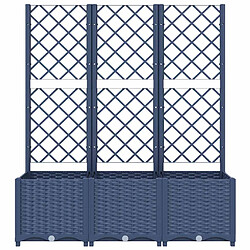 Avis Vidaxl Jardinière avec treillis - Bleu gris