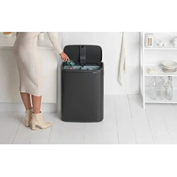 Brabantia Bo Touch Bin 60L Matt Black pas cher