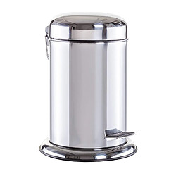 Poubelle à pédale Möve Argent Poubelle à pédale - Argenté - Acier inoxydable - Design moderne - Diamètre 22 cm - Hauteur 29,5 cm